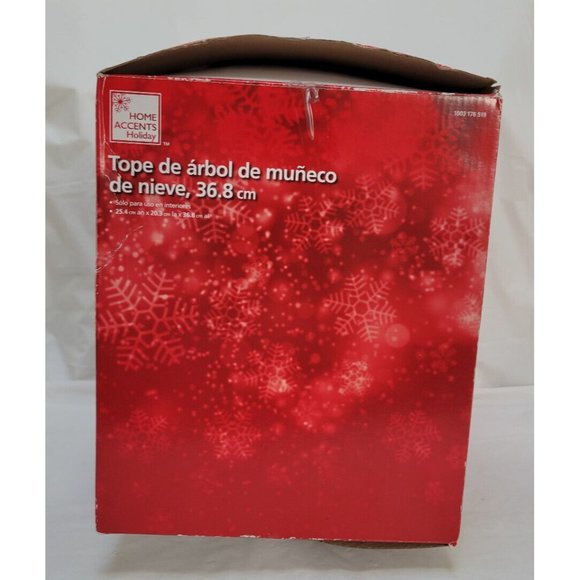 Home Accents Holiday 14.5" Fabric Snowman Head Christmas Tree Topper #TXF2301 - Picture 12 of 16